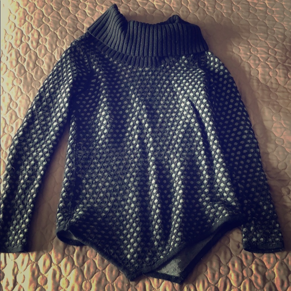 Knit cowl neck sweater